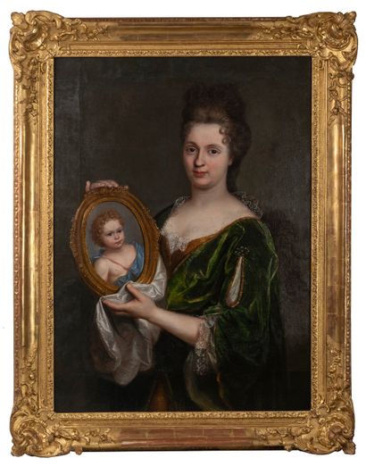 Attribué à François de TROY (Toulouse 1645-Paris 1730) Portrait de femme de qualité...