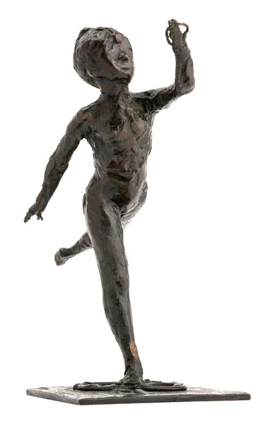 Edgar DEGAS (1834-1917) 
Dancer, open arabesque on the right leg, left arm forward,...
