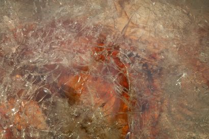 Gilles CHARBIN (XXème siècle) Important dining room table, circa 1970.
Fractal resin,...