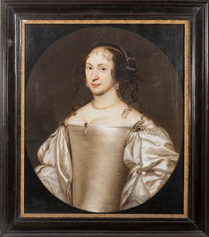 Attribué à Isaack LUTTICHUYS (Londres 1616-Amsterdam 1673) Portrait de femme en buste...