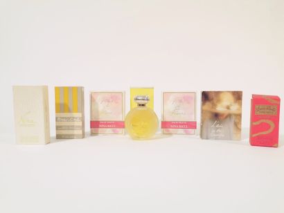 Nina RICCI Lot de 7 flacons ou vaporisateurs d'eau de toilette comprenant : 

- "Nina",...