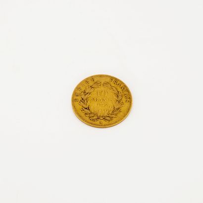 France Pièce de 10 francs or, Napoléon III, 1857 Paris. 

Poids : 3.1 g. 

Rayures...