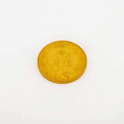ÉTATS UNIS Pièce de 20 dollars, Type Liberty, 1908. 

Poids : 33.4 g. 

Rayures.