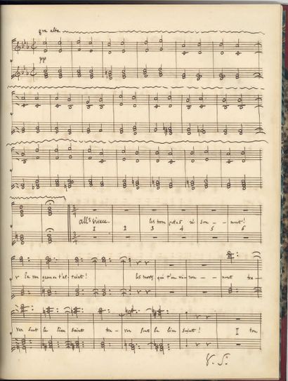 GOUNOD Charles. MANUSCRIT MUSICAL autographe signé « Ch. Gounod »,
Marguerite à l'église....