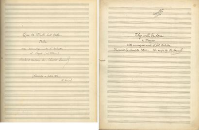 GOUNOD Charles. 2 MANUSCRITS MUSICAUX autographes signés « Charles
Gounod », Délivrance...