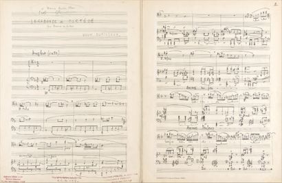 DUTILLEUX Henri (1916-2013). autograph musical manuscript signed "Henri
Dutilleux",...