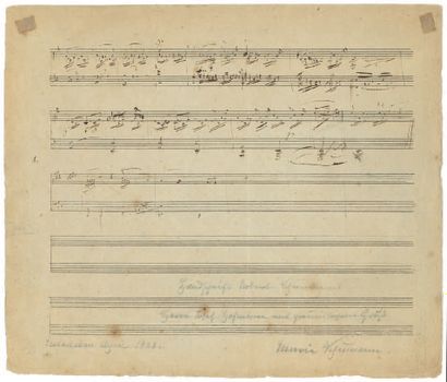 SCHUMANN Robert (1810-1856). autograph musical manuscript,
Studie [Bunte Blätter,...