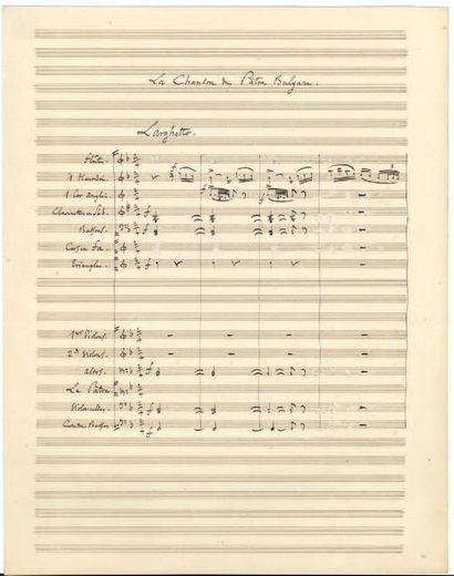 GOUNOD Charles. 
autograph musical manuscript,

Iwan the Terrible (1856-1857); ca....