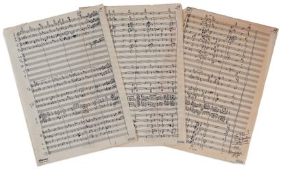 Darius milhaud (1892-1974). MUSICAL MANUSCRIPT autograph "Darius
Milhaud", 4th Concerto...