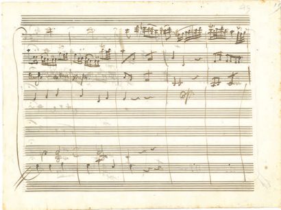MOZART Wolfgang Amadeus (1756-1791). MANUSCRIT MUSICAL autographe pour la Sérénade...
