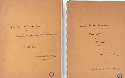 Francis poulenc (1899-1963). 
autograph manuscript signed "Francis Poulenc"; Les...