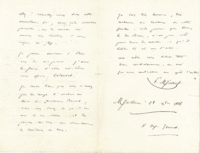 [GOUNOD Charles]. MISTRAL Frédéric (1830-1914). 2 L.A.S. "F. Mistral" to Charles
GOUNOD,...