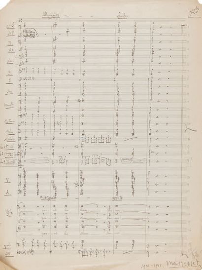 massenet Jules (1842-1912). TWO autograph musical manuscripts signed "Massenet",...