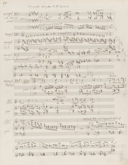 messiaen Olivier (1908-1992). MANUSCRIT MUSICAL autographe signé « Olivier
Messiaen...