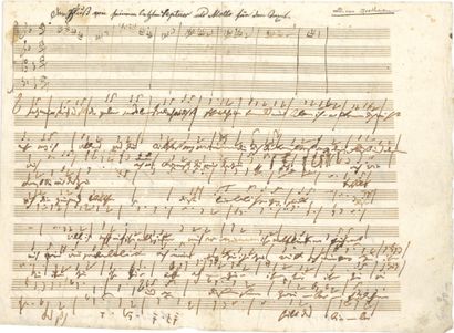 BEETHOVEN LUDWIG VAN (1770-1827). 
autograph musical manuscript, Neue Liebe, Neues

Leben,...