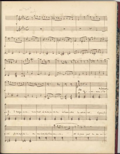 GOUNOD Charles. MANUSCRIT MUSICAL autographe signé « Ch. Gounod »,
Marguerite à l'église....