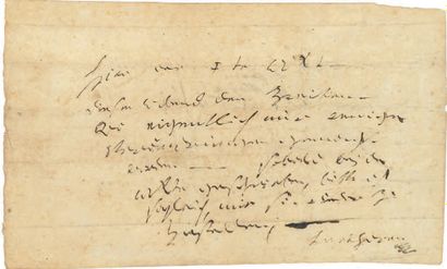 BEETHOVEN LUDWIG VAN (1770-1827). L.A.S. « Beethowen », [Vienne, fin mars 1806],...