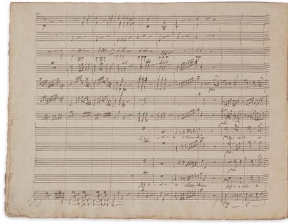 MOZART Wolfgang Amadeus (1756-1791). 
autograph musical manuscript, Kyrie in C (K...