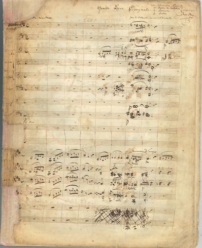 offenbach Jacques (1819-1880). 
autograph musical manuscript signed "Jacques Offenbach",...