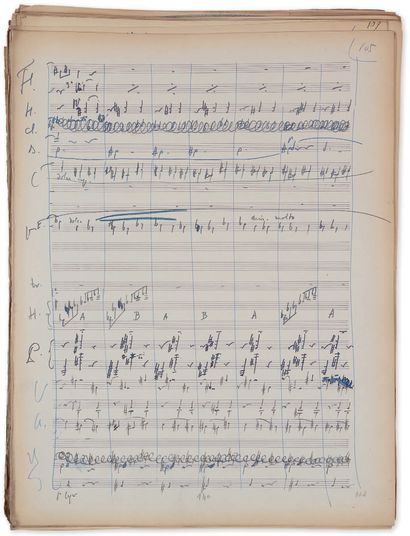 HAHN Reynaldo (1874-1947). 
MANUSCRIT MUSICAL autographe,

La Fête chez Thérèse,...