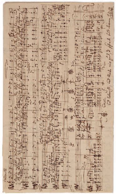 MENDELSSOHN-BARTHOLDY FÉLIX (1809-1847). L.A.S. « FMB » avec MANUSCRIT MUSICAL autographe,...