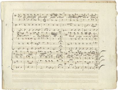 SCHUBERT Franz (1797-1828). MANUSCRIT MUSICAL autographe signé « Frz Schubert »,...