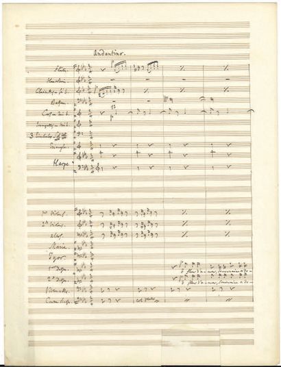 GOUNOD Charles. 
MANUSCRIT MUSICAL autographe,

Iwan le Terrible (1856-1857) ; environ...