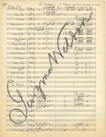 GOUNOD Charles. MANUSCRIT MUSICAL autographe, Polyeucte, [1878] ; environ 640 pages...
