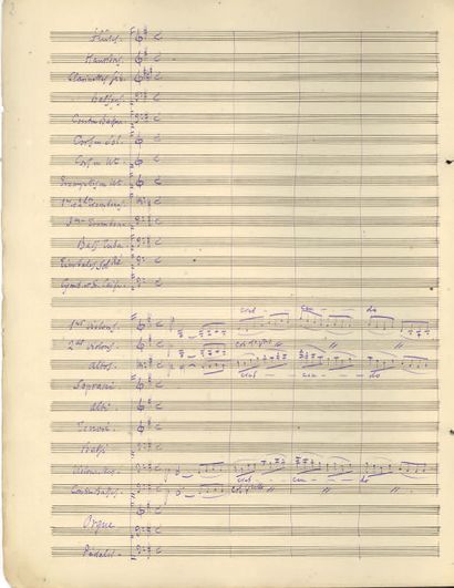 GOUNOD Charles. 3 MANUSCRITS MUSICAUX autographes signés « Ch. Gounod » et « Charles...