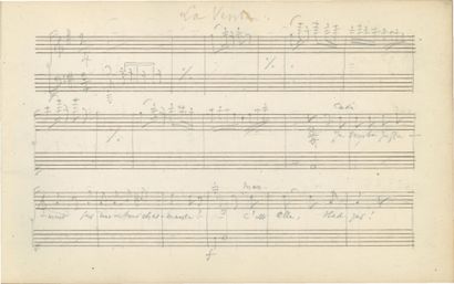 GOUNOD Charles. MANUSCRIT MUSICAL autographe pour Le Tribut de
Zamora, [1881] ; carnet...