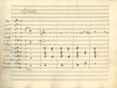 GOUNOD Charles. MANUSCRIT MUSICAL autographe signé « Charles François Gounod »,
La...