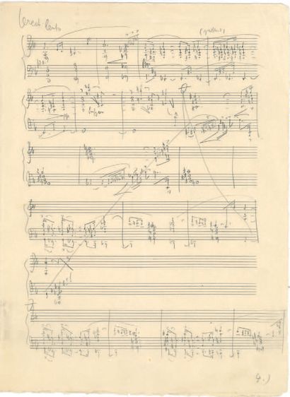 STRAUSS Richard (1864-1949). MANUSCRIT MUSICAL autographe pour
Elektra¸[vers1906]...
