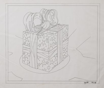 Petrika IONESCO (1946) Emballage final de l'Arc de Triomphe, 1993. 
Projet pour Disneyland...