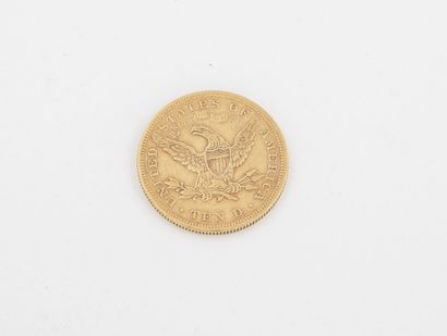 ÉTATS UNIS Pièce de 10 dollars, Liberty, 1880. 

Poids : 16.6 g.

Rayures d'usag...