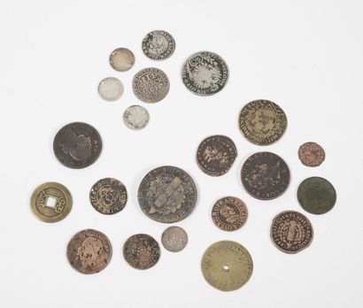 FRANCE & différents pays, XVIIIème-XIXème siècles Lot of silver (min. 800), bronze...