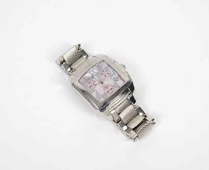 MAUBOUSSIN, Délicieuse Ladies' wristwatch in steel. 
Rectangular case. 
Dial with...