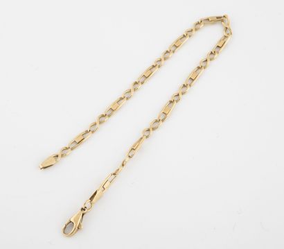 Bracelet gourmette yellow gold (750) with...