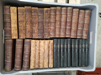 BARBIER, Louis BLANC, LAMARTINE, H. MARTIN, MICHELET, THIERS 3 sets of books on history,...