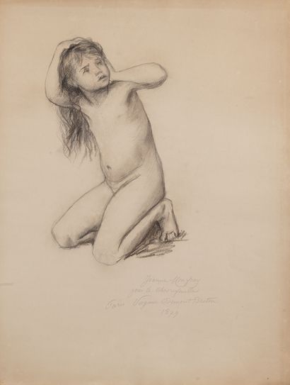 Virginie DEMONT-BRETON (1859-1935) Study of Jeanne Monfray for the "Chévrefeuille",...