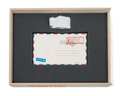 PEJAC (né en 1977) Love letter, 2018. Impression et collage sur enveloppe faite main...