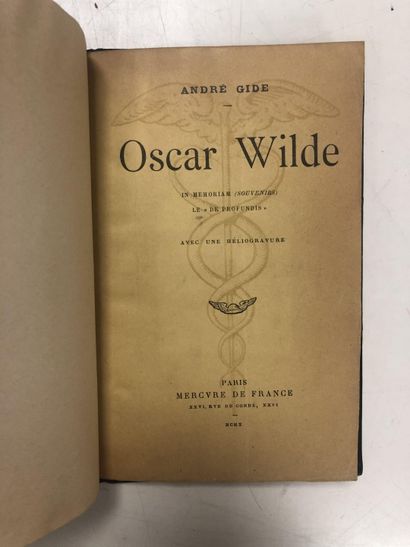 ANDRÉ GIDE Oscar Wilde.

Mercure de France. 1910.

1 volume.

Non collationné.

Usures...