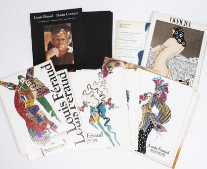 Louis FERAUD Paris Lot de 7 books des défilés Haute Couture comprenant des photographies...