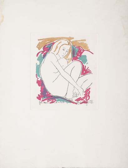 D'après Alain BONNEFOIT (1937) Female nude, 1981.

Etching on paper.

Signed and...