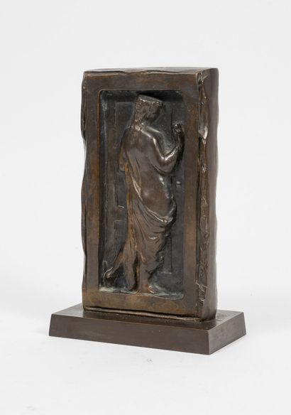 Rudolf PRIBIS (1913-1984) The door of the paradise.

Proof in bronze with brown patina.

Signed.

22,5...