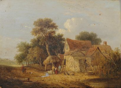Samuel Davis COLKETT (1806-1863) Busy Farm in Norfolk. 1840.

Oil on panel. 

Signed...