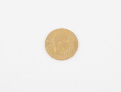 France Pièce de 10 francs, Napoléon III, 1857, Paris. 

Poids : 3.1 g.

Usures et...