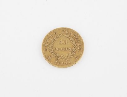 France Une pièce de 40 francs or, Napoléon, 1811, Paris. 

Poids : 12.85 g. 

Petites...