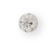 Diamond on paper, round cut old. Weight :...