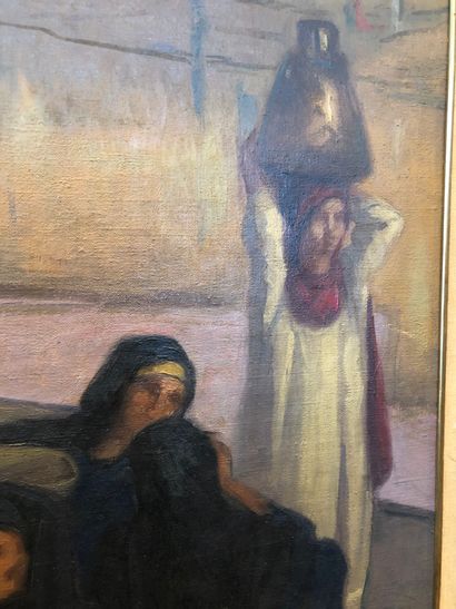 Emile Henri BERNARD (1868-1941) Porteuses d'eau, 1894.
Huile sur toile.
Signée en...