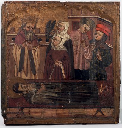 Ecole espagnole du XVème siècle 
The Dormition of a holy abbot.



A king and his...